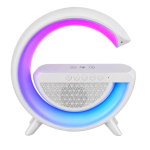 Multifunctional G Shaped LED Bluetooth Speaker with FM Radio Smart Wireless Fast Mobile Charging
